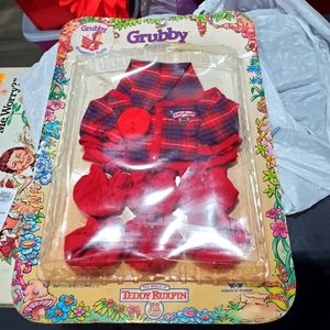 Teddy Ruxpin Grubby Sleepy Time Outfit 1987 Pajama and Slippers Vintage